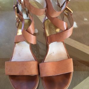 Michael Kors Tan Leather Sandals